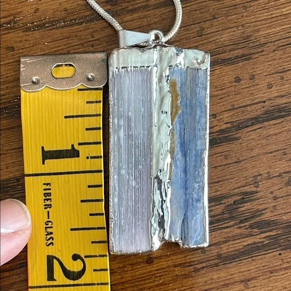 Kyanite and Selenite Pendant Necklace - Picture 2 of 5